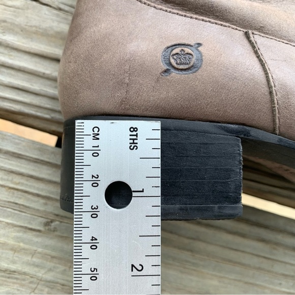 Born Leather Knee High Tall Boots Taupe Grey Leather Zip Up Womens 6.5 US D15122 - Picture 10 of 16